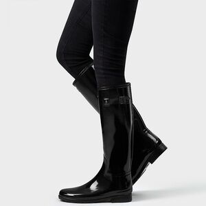Brand New Hunter Refined Black Gloss Boots